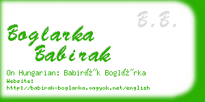 boglarka babirak business card
